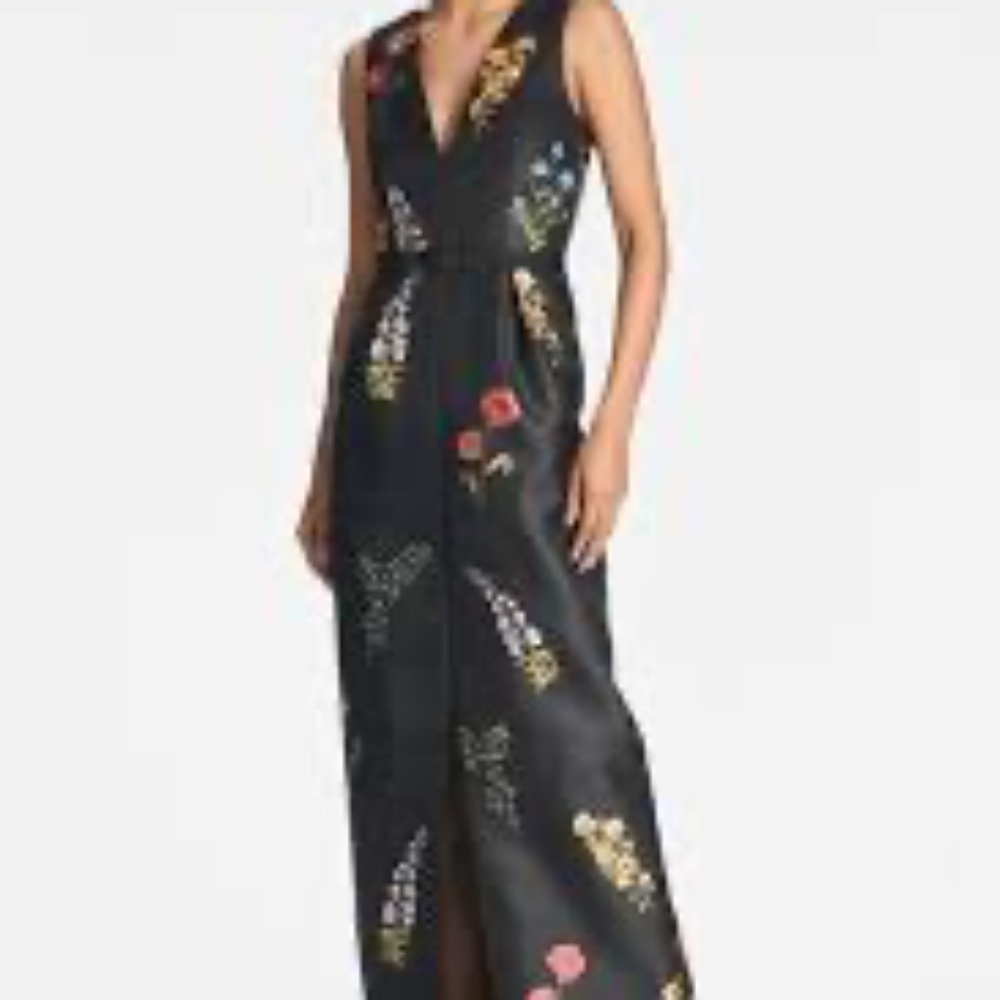 Sachin And Babi  Marsden Gown - Noir Bouquet   (Retail $795)